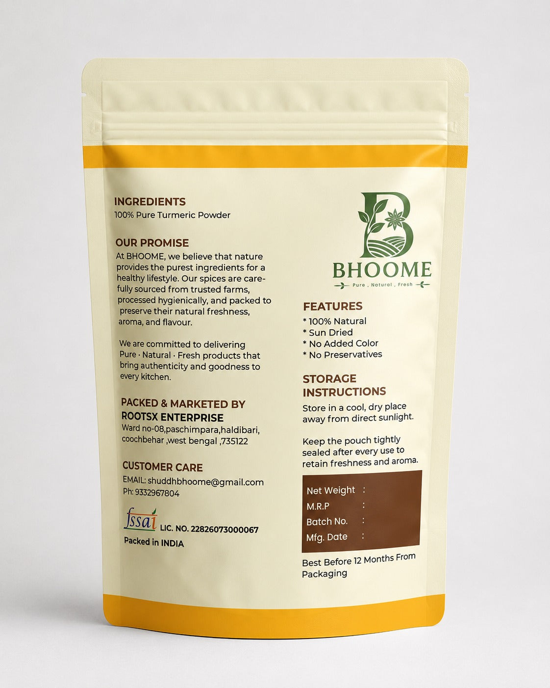 Bhoome Shuddh Haldi Powder – 500g